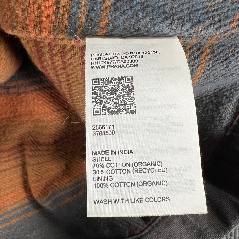 Prana Canvas Vest Jacket Mens 2XL XXL Brown Gray Sleeveless Lined Full Zip New - Picture 13 of 15